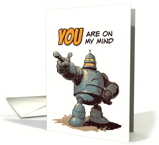 Thinking of You Pointing Finger Robot card (1863672)