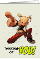 Thinking of You Punk Rock Chick card