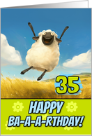 35 Years Old Happy Birthday Bouncing Sheep card