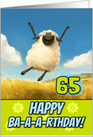 65 Years Old Happy Birthday Bouncing Sheep card