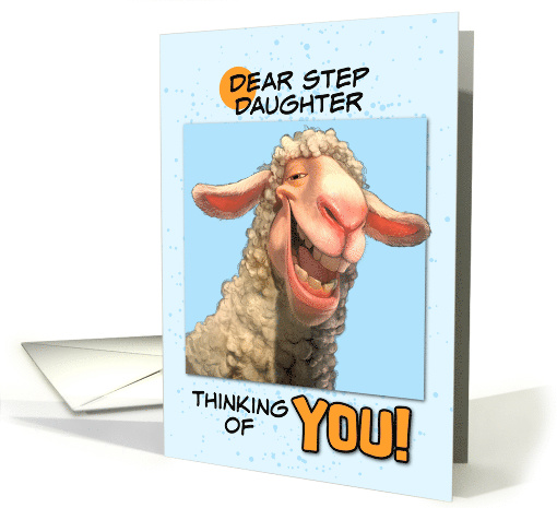 Step Daughter Thinking of You Smiling Sheep card (1863994)