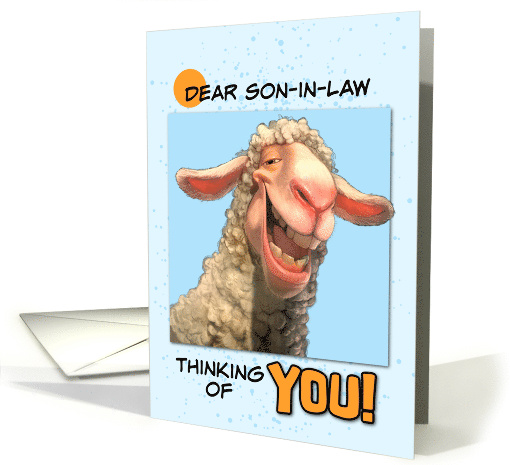 Son in Law Thinking of You Smiling Sheep card (1864016)