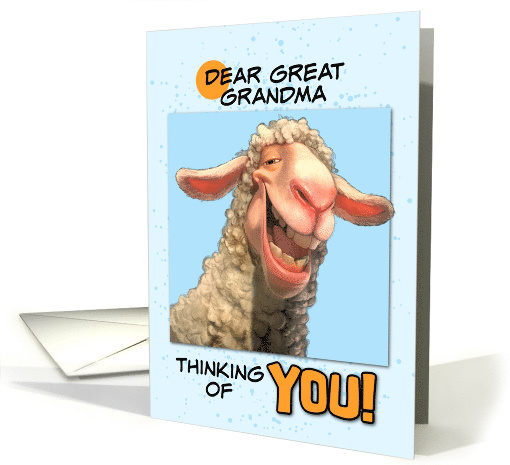 Great Grandma Thinking of You Smiling Sheep card (1864018)
