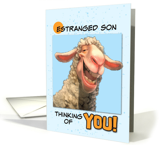 Estranged Son Thinking of You Smiling Sheep card (1864026)