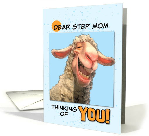 Step Mom Thinking of You Smiling Sheep card (1864046)