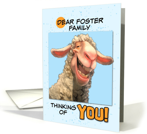 Foster Family Thinking of You Smiling Sheep card (1864074)