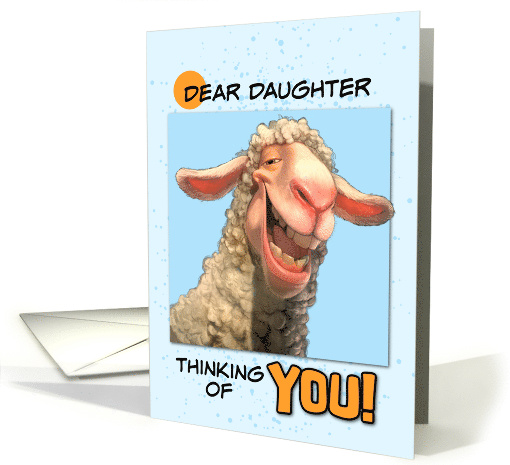 Daughter Thinking of You Smiling Sheep card (1864082)