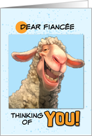 Fiancee Thinking of You Smiling Sheep card