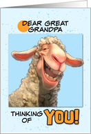 Great Grandpa Thinking of You Smiling Sheep card