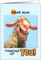 Mom Thinking of You Smiling Sheep card