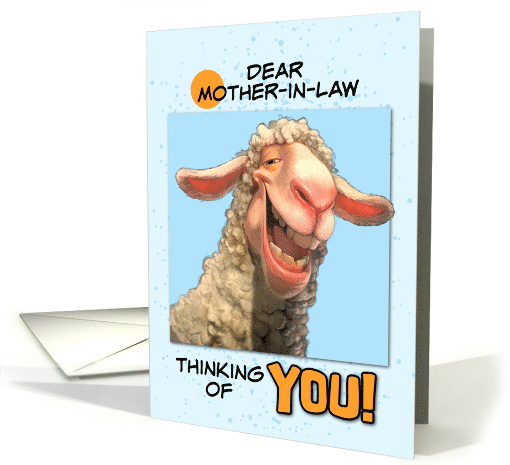 Mother in Law Thinking of You Smiling Sheep card (1864108)