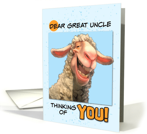 Great Uncle Thinking of You Smiling Sheep card (1864118)