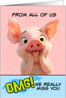 From Group Missing You OMG Piglet card