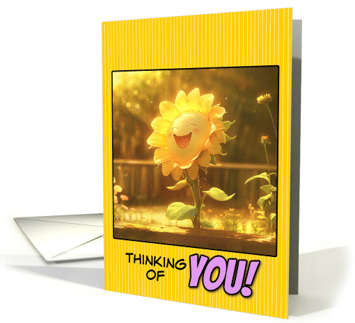 Thinking of You Happy Sunflower in Garden card (1864296)