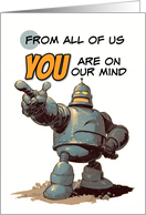 From Group Thinking of You Pointing Finger Robot card