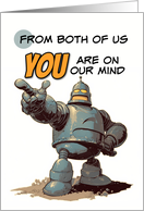 From Couple Thinking of You Pointing Finger Robot card