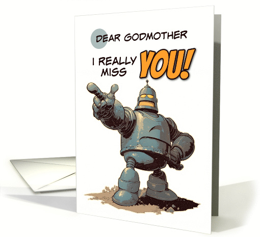 Godmother Missing You Pointing Finger Robot card (1864574)