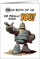 From Couple Missing You Pointing Finger Robot card
