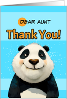 Aunt Cute Panda Bear Thank You card