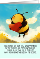 Thank You Organ Transplant Team Bumble Bee with Heart card