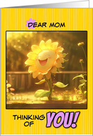 Mom Thinking of You Happy Sunflower in Garden card