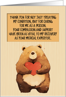 Thank You Transplant Team Kawaii Bear with Heart card