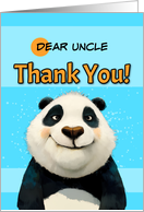 Uncle Cute Panda Bear Thank You card