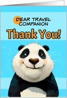 Travel Companion Cute Panda Bear Thank You card