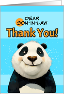 Son in Law Cute Panda Bear Thank You card