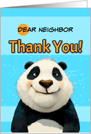 Neighbor Cute Panda Bear Thank You card