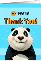 Bestie Cute Panda Bear Thank You card