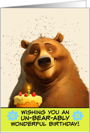 Happy Birthday Bear with Birthday Cake card