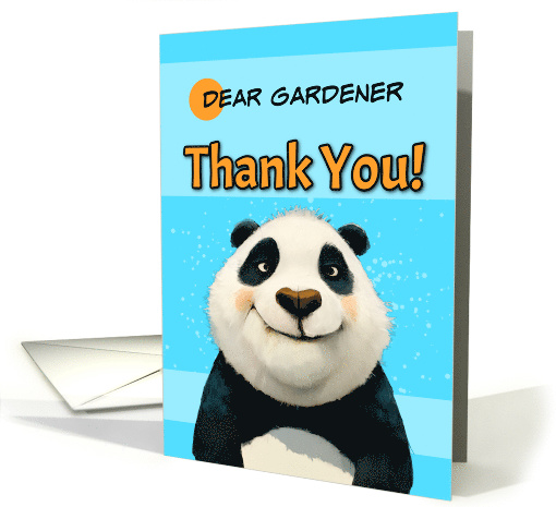 Gardener Cute Panda Bear Thank You card (1866632)