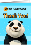 Gardener Cute Panda Bear Thank You card