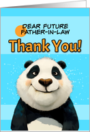 Future Father in Law Cute Panda Bear Thank You card