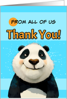From Group Cute Panda Bear Thank You card