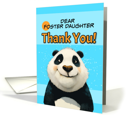 Foster Daughter Cute Panda Bear Thank You card (1866660)
