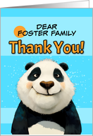 Foster Family Cute Panda Bear Thank You card