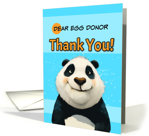 Egg Donor Cute Panda Bear Thank You card (1866680)