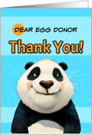Egg Donor Cute Panda Bear Thank You card