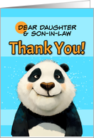 Daughter and Son in Law Cute Panda Bear Thank You card