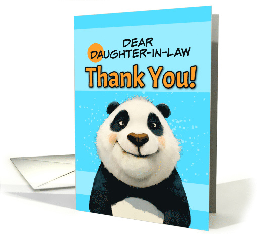 Daughter in Law Cute Panda Bear Thank You card (1866784)