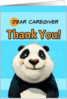 Caregiver Cute Panda Bear Thank You card