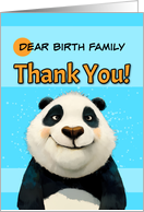 Birth Family Cute Panda Bear Thank You card