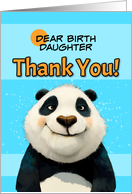 Birth Daughter Cute Panda Bear Thank You card
