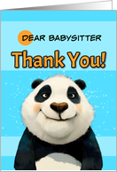 Babysitter Cute Panda Bear Thank You card