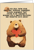 Gastric Bypass Surgery Get Well Feel Better Bear with Heart card