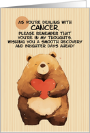 Cancer Get Well Feel Better Bear with Heart card