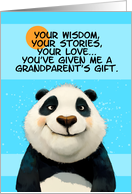 Like a Grandparent to Me Cute Panda Bear card