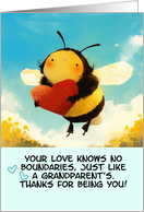 Like a Grandparent to Me Cute Bumble Bee with Heart card